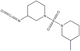 3-isocyanato-1-[(3-methylpiperidine-1-)sulfonyl]piperidine 结构式