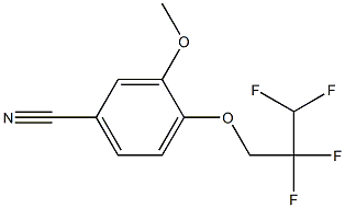 3-methoxy-4-(2,2,3,3-tetrafluoropropoxy)benzonitrile 结构式