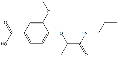 3-methoxy-4-[1-(propylcarbamoyl)ethoxy]benzoic acid 结构式