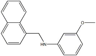 3-methoxy-N-(naphthalen-1-ylmethyl)aniline 结构式