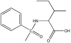 3-methyl-2-(1-phenylacetamido)pentanoic acid 结构式