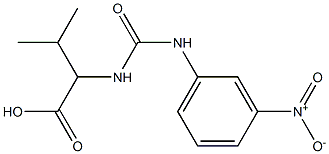 3-methyl-2-{[(3-nitrophenyl)carbamoyl]amino}butanoic acid 结构式