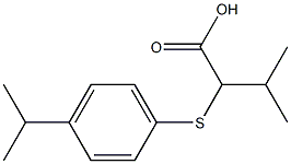3-methyl-2-{[4-(propan-2-yl)phenyl]sulfanyl}butanoic acid 结构式