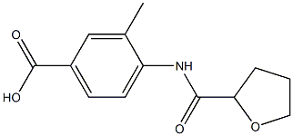 3-methyl-4-[(tetrahydrofuran-2-ylcarbonyl)amino]benzoic acid 结构式