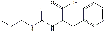 3-phenyl-2-{[(propylamino)carbonyl]amino}propanoic acid 结构式