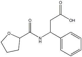 3-phenyl-3-[(tetrahydrofuran-2-ylcarbonyl)amino]propanoic acid 结构式