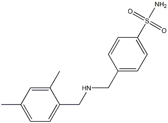 4-({[(2,4-dimethylphenyl)methyl]amino}methyl)benzene-1-sulfonamide 结构式