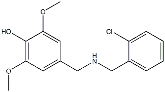 4-({[(2-chlorophenyl)methyl]amino}methyl)-2,6-dimethoxyphenol 结构式