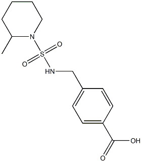 4-({[(2-methylpiperidine-1-)sulfonyl]amino}methyl)benzoic acid 结构式