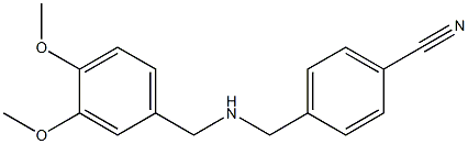 4-({[(3,4-dimethoxyphenyl)methyl]amino}methyl)benzonitrile 结构式