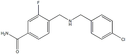 4-({[(4-chlorophenyl)methyl]amino}methyl)-3-fluorobenzamide 结构式