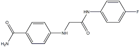 4-({[(4-fluorophenyl)carbamoyl]methyl}amino)benzamide 结构式