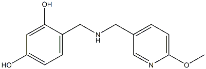 4-({[(6-methoxypyridin-3-yl)methyl]amino}methyl)benzene-1,3-diol 结构式