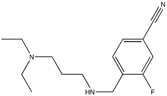4-({[3-(diethylamino)propyl]amino}methyl)-3-fluorobenzonitrile 结构式