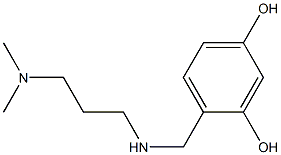 4-({[3-(dimethylamino)propyl]amino}methyl)benzene-1,3-diol 结构式