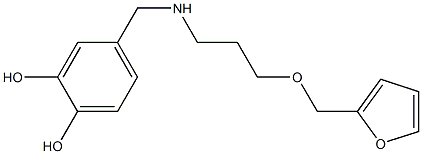 4-({[3-(furan-2-ylmethoxy)propyl]amino}methyl)benzene-1,2-diol 结构式