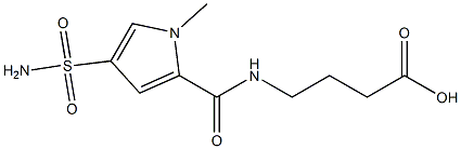 4-({[4-(aminosulfonyl)-1-methyl-1H-pyrrol-2-yl]carbonyl}amino)butanoic acid 结构式