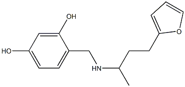 4-({[4-(furan-2-yl)butan-2-yl]amino}methyl)benzene-1,3-diol 结构式