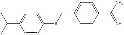 4-({[4-(propan-2-yl)phenyl]sulfanyl}methyl)benzene-1-carboximidamide 结构式