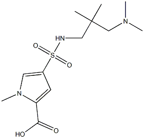 4-({2-[(dimethylamino)methyl]-2-methylpropyl}sulfamoyl)-1-methyl-1H-pyrrole-2-carboxylic acid 结构式