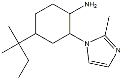 4-(1,1-dimethylpropyl)-2-(2-methyl-1H-imidazol-1-yl)cyclohexanamine 结构式