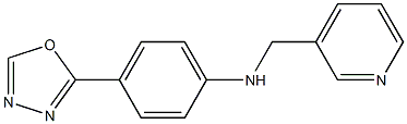 4-(1,3,4-oxadiazol-2-yl)-N-(pyridin-3-ylmethyl)aniline 结构式