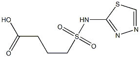 4-(1,3,4-thiadiazol-2-ylsulfamoyl)butanoic acid 结构式