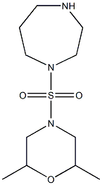 4-(1,4-diazepane-1-sulfonyl)-2,6-dimethylmorpholine 结构式