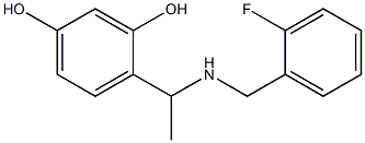 4-(1-{[(2-fluorophenyl)methyl]amino}ethyl)benzene-1,3-diol 结构式