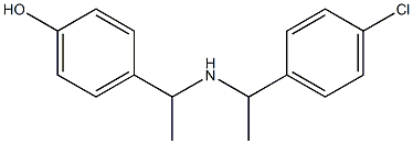 4-(1-{[1-(4-chlorophenyl)ethyl]amino}ethyl)phenol 结构式