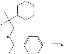 4-(1-{[2-methyl-2-(morpholin-4-yl)propyl]amino}ethyl)benzonitrile 结构式