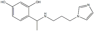 4-(1-{[3-(1H-imidazol-1-yl)propyl]amino}ethyl)benzene-1,3-diol 结构式