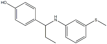 4-(1-{[3-(methylsulfanyl)phenyl]amino}propyl)phenol 结构式