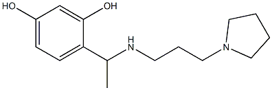 4-(1-{[3-(pyrrolidin-1-yl)propyl]amino}ethyl)benzene-1,3-diol 结构式