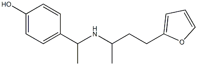 4-(1-{[4-(furan-2-yl)butan-2-yl]amino}ethyl)phenol 结构式