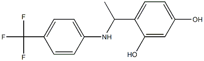 4-(1-{[4-(trifluoromethyl)phenyl]amino}ethyl)benzene-1,3-diol 结构式