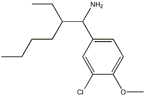 4-(1-amino-2-ethylhexyl)-2-chloro-1-methoxybenzene 结构式