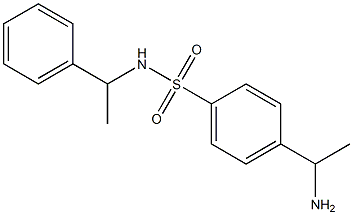 4-(1-aminoethyl)-N-(1-phenylethyl)benzene-1-sulfonamide 结构式