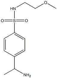 4-(1-aminoethyl)-N-(2-methoxyethyl)benzene-1-sulfonamide 结构式