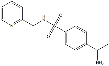 4-(1-aminoethyl)-N-(pyridin-2-ylmethyl)benzene-1-sulfonamide 结构式