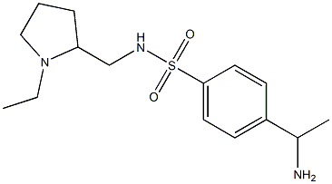 4-(1-aminoethyl)-N-[(1-ethylpyrrolidin-2-yl)methyl]benzene-1-sulfonamide 结构式