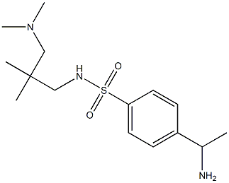 4-(1-aminoethyl)-N-{2-[(dimethylamino)methyl]-2-methylpropyl}benzene-1-sulfonamide 结构式