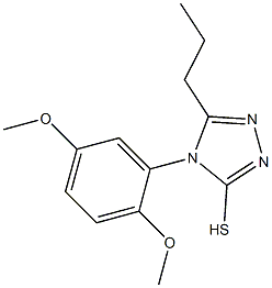 4-(2,5-dimethoxyphenyl)-5-propyl-4H-1,2,4-triazole-3-thiol 结构式