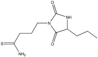 4-(2,5-dioxo-4-propylimidazolidin-1-yl)butanethioamide 结构式