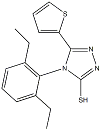 4-(2,6-diethylphenyl)-5-(thiophen-2-yl)-4H-1,2,4-triazole-3-thiol 结构式