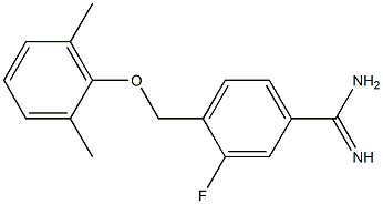 4-(2,6-dimethylphenoxymethyl)-3-fluorobenzene-1-carboximidamide 结构式