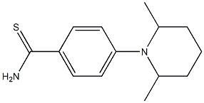 4-(2,6-dimethylpiperidin-1-yl)benzene-1-carbothioamide 结构式