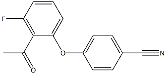 4-(2-acetyl-3-fluorophenoxy)benzonitrile 结构式