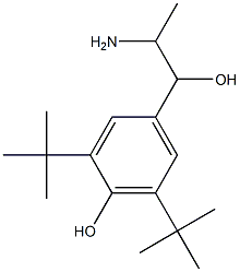 4-(2-amino-1-hydroxypropyl)-2,6-di-tert-butylphenol 结构式