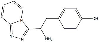 4-(2-amino-2-[1,2,4]triazolo[4,3-a]pyridin-3-ylethyl)phenol 结构式